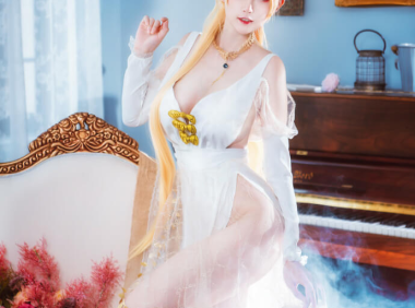 【COS正片】yui金鱼婚纱cos少女前线 OTs-14 天意佳人