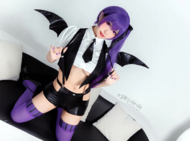 【COS正片】桃之啾啾cos魔太郎小悪魔 可爱又性感