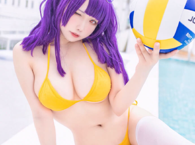 【COS正片】碧蓝航线波拉泳装cos cn贞子蜜桃oo