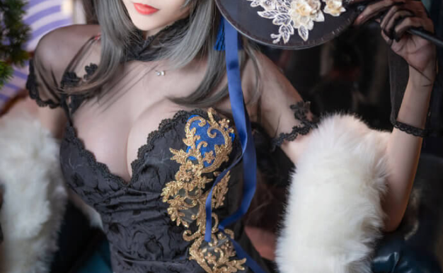 【COS正片】青青子Ak旗袍cos碧蓝航线路易九世 瑰丽的执勤人